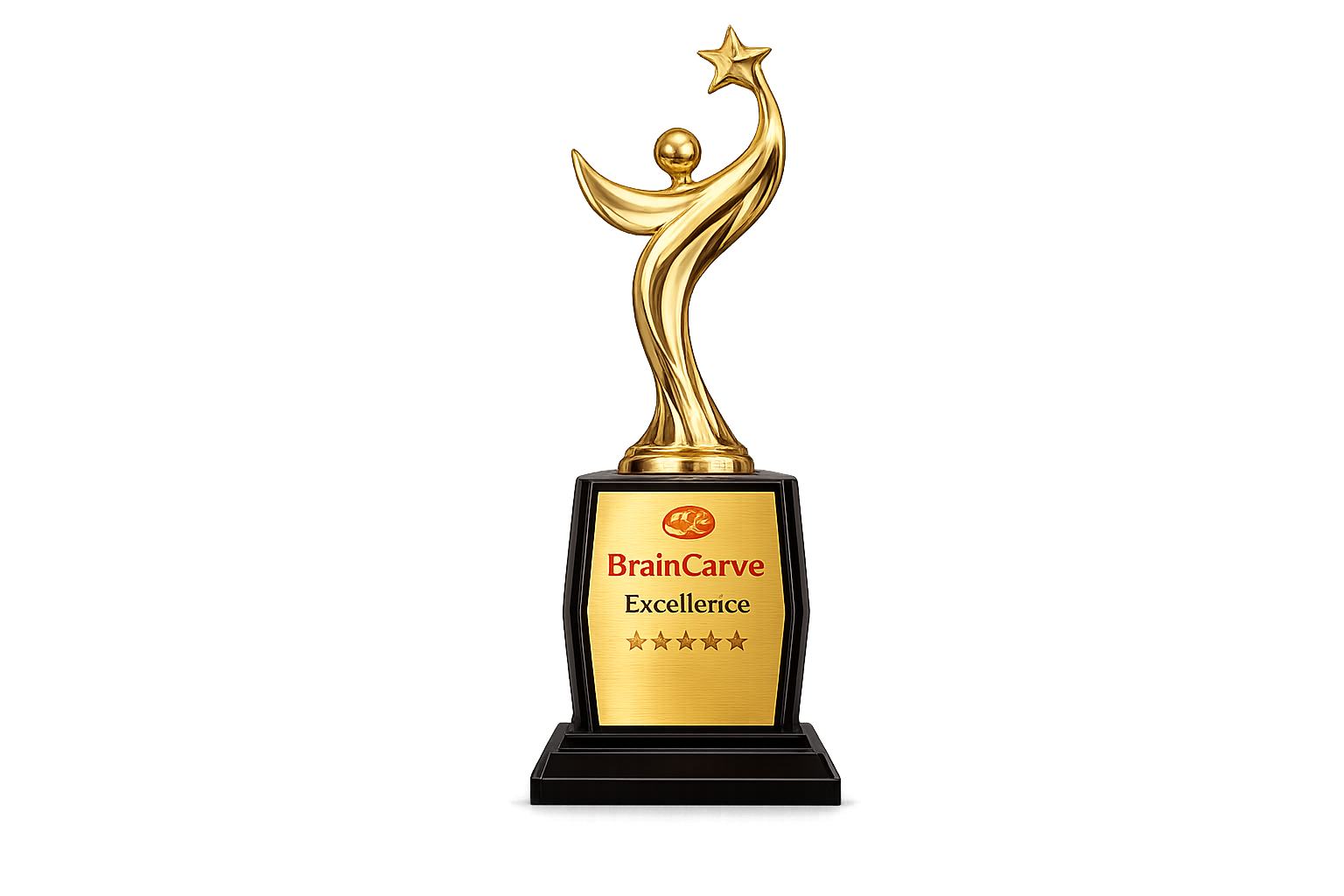 BrainCarve Premium Gold Trophy Award